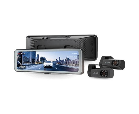 Mio MiVue R860WD, Dash Cam GPS Wi-Fi Front and rear cams synchronized for recording with an unobstructed view; 11.26" IPS anti-glare touchscreen; Upgrade to the STARVIS 2 technology for clear details; Integrated high speed Wi-Fi – Quick pairing using QR c Видеорегистраторы