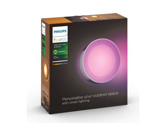Philips Hue WCA Daylo Outdoor Wall Lantern, Inox 15 W 2000-6500 Hue White Colour Ambiance