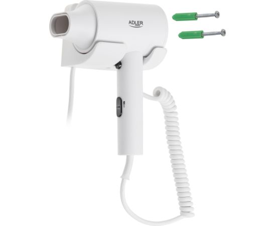 Adler Wall-Mount Hair Dryer AD 2285 2000 W Number of temperature settings 3 White