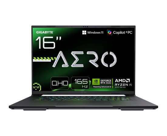 Gigabyte AERO X16 1WH-93EEC64DH 16 " AMD Ryzen Al 7 350 32 GB DDR5 Solid-state drive capacity 1000 GB NVIDIA GeForce RTX 5070 GDDR7 8 GB Windows 11 Home 802.11ax Bluetooth version 5.2 Keyboard language US international Keyboard backlit Warranty 24 month(s Ноутбуки