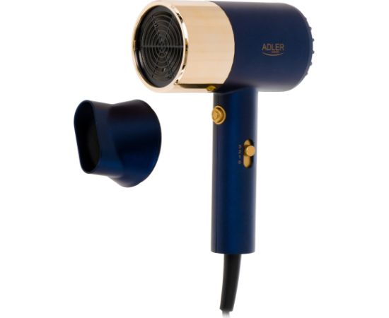 Adler Hair dryer AD 2280 1800 W Number of temperature settings 3 Blue/Gold