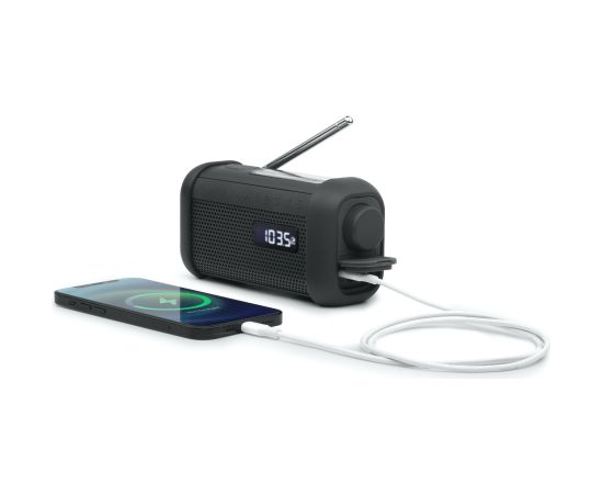 Muse Portable Solar Radio with Crank and Flashlight MH-08 MB AUX in Bluetooth FM radio