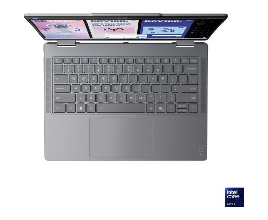 Lenovo Yoga 7 2-in-1 14ILL10 Luna Grey 14 " OLED Touchscreen WUXGA 1920 x 1200 pixels Glossy Intel Core Ultra 5 226V 16 GB Soldered LPDDR5x Solid-state drive capacity 512 GB Intel Arc Graphics Windows 11 Home 802.11be Bluetooth version 5.4 Keyboard langua