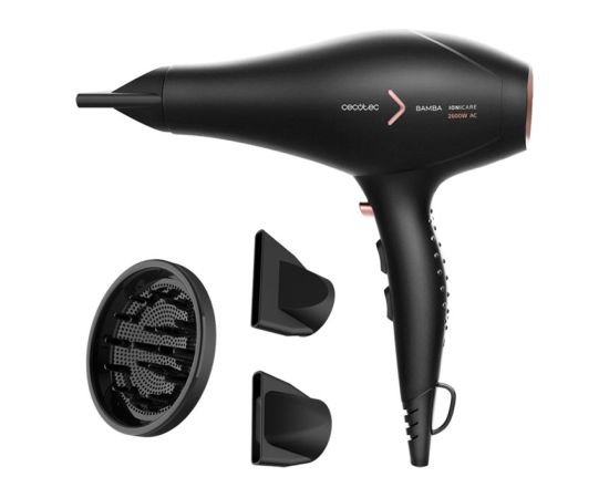 Cecotec Hair Dryer Ionicare 5350 Powershine Fire 2600 W Number of temperature settings 3 Ionic function Diffuser nozzle Black