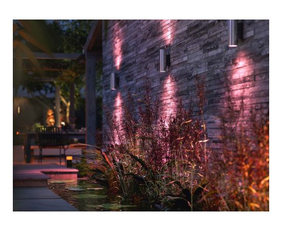 Philips Hue WCA Appear Outdoor Wall Lantern, Inox 8 W 2000-6500 Hue White Colour Ambiance