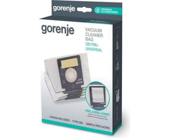 Gorenje Vacuum cleaner paper bags, 5pcs GB1PBU Citi piederumi
