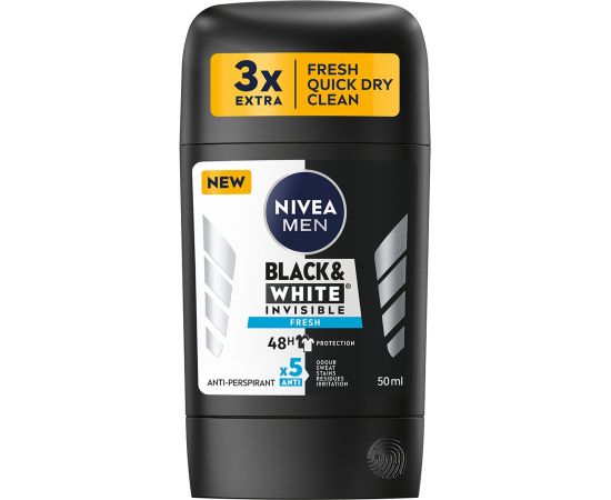 NIVEA_Men Black&White Invisible Fresh antyperspirant w sztyfcie 50ml