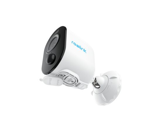 Reolink Wi-Fi Security Camera with Motion Spotlight and Solar Panel, 3W Argus Series B330 Bullet 4 MP Fixed lens IP65 H.265 Micro SD, Max. 128 GB White