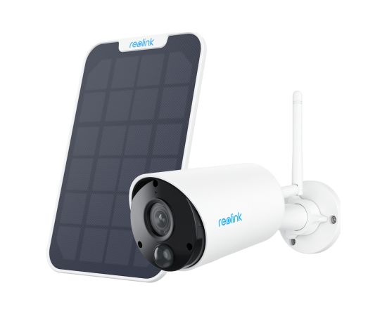 Reolink Battery Wi-Fi Security Camera with Solar Panel, 3W Argus Series B320 Bullet 3 MP Fixed lens IP65 H.264 Micro SD, Max. 128 GB