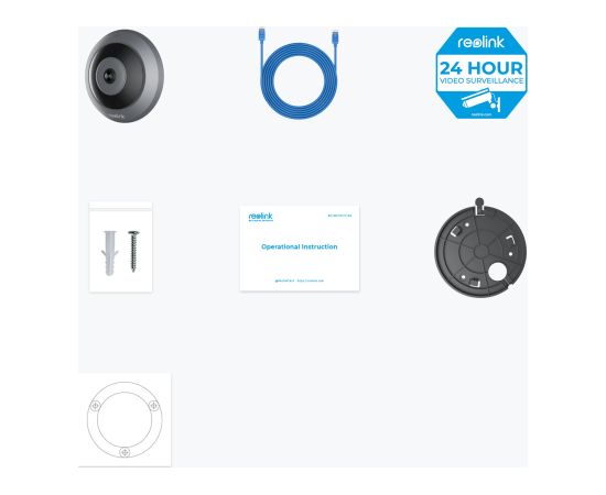 Reolink 360° Panoramic Indoor Fisheye Camera with Smart Detection Fisheye Series P520 Fisheye 6 MP 1.98mm/F2.0 H.265 Micro SD, Max. 256GB