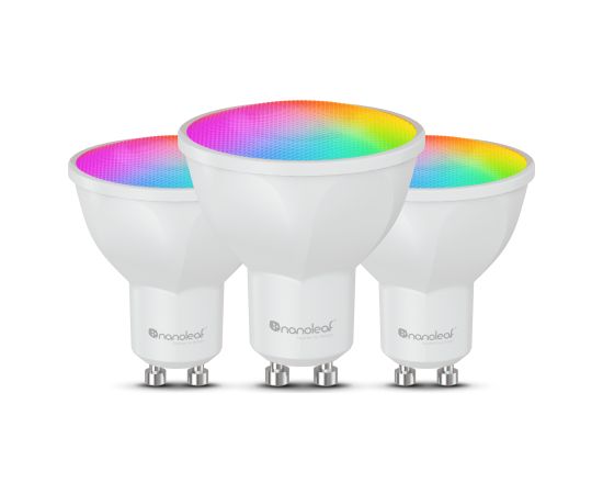 Nanoleaf Essentials Matter Wi-Fi GU10 Smart Bulb RGBCW 3pcs pack|Nanoleaf Essentials Matter Wi-Fi Smart Bulb, 3pcs|GU10|RGBCW