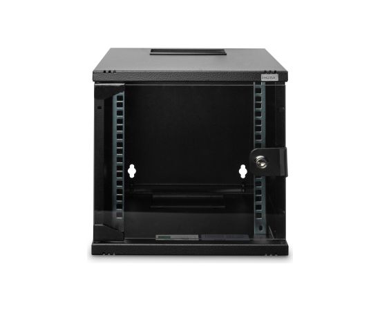 Digitus Wall Mounting Cabinet DN-10-06U-B Black IP protection class: IP20; Front door: Glass door, single opening; Cabinet type: Wall mounting cabinet; Depth: 300 mm; Load capacity: 30 kg