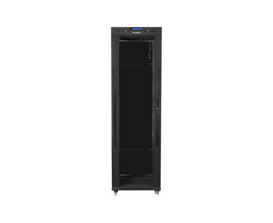 Lanberg Rack cabinet 19" free-standing 42U/600x1000 (flat pack) with glass door lCD V2 FF01-6042-12BL Black