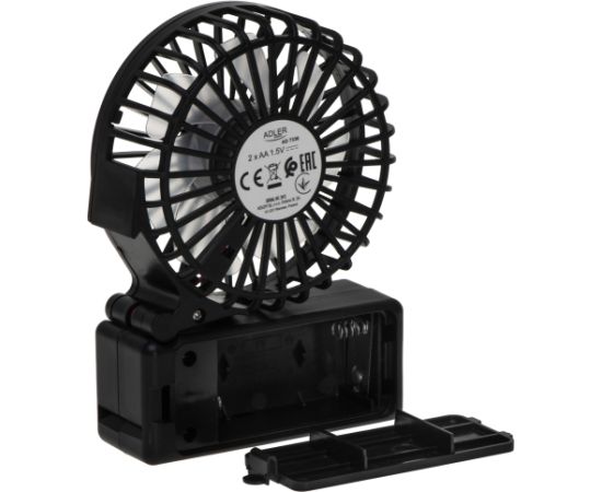 Adler Foldable mini fan AD 7336 Desk fan Black Diameter 6.5 cm Number of speeds 1
