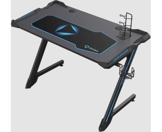Onex RGB Gaming Desk w/Cup holder, headset hook, Gamepad holder, 114cm(w) GD1200Z Black