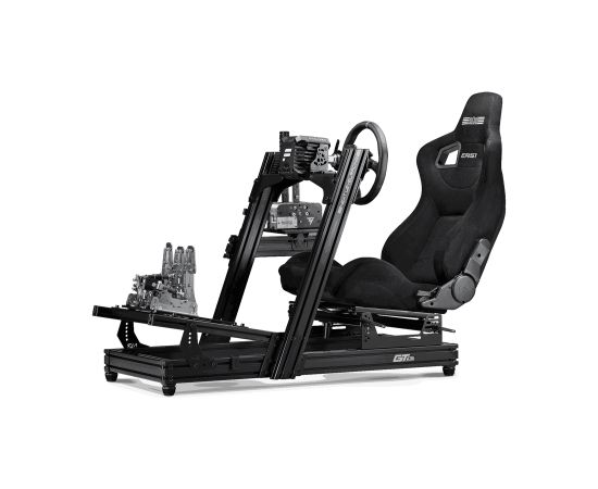 Next Level Racing Aluminum Racing Simulator Cockpit GTElite Front and Side Mount Edition Black