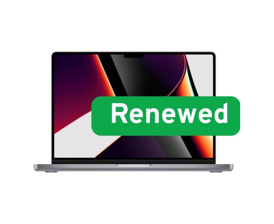 Apple RENEW Grade B MacBook Pro 14 " Apple M1 Pro 16 GB SSD 1000 GB Apple M1 Pro 16-core CPU macOS Keyboard language English/Russian 12 month(s) Atjaunoti portatīvie datori