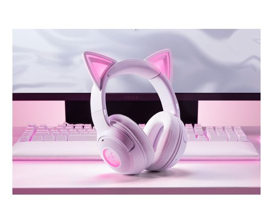 Razer Headset Kraken Kitty V2 BT Bluetooth Over-ear Microphone Noise canceling Wireless White