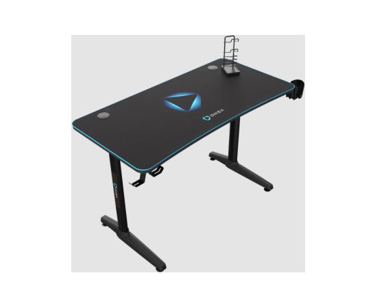 Onex Gaming Desk w/Cup holder, headset hook, Gamepad holder, Full coverage mouse pad GD1200H Black