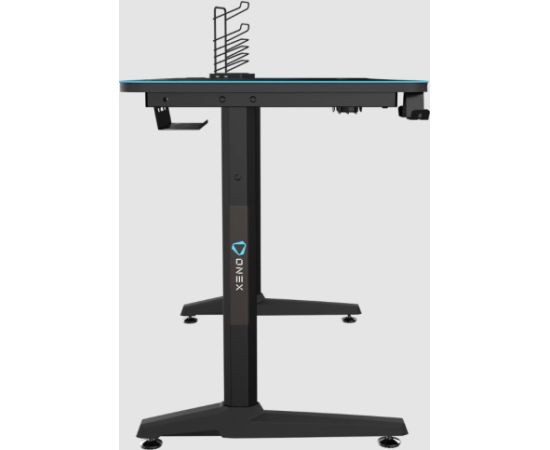 Onex Gaming Desk w/Cup holder, headset hook, Gamepad holder, Full coverage mouse pad GD1200H Black