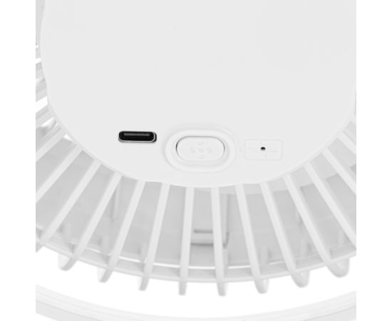 Adler Rechargeable Clip-on Desk Fan AD 7342 Table Fan White Diameter 15.5 cm Number of speeds 3 Oscillation 5 W