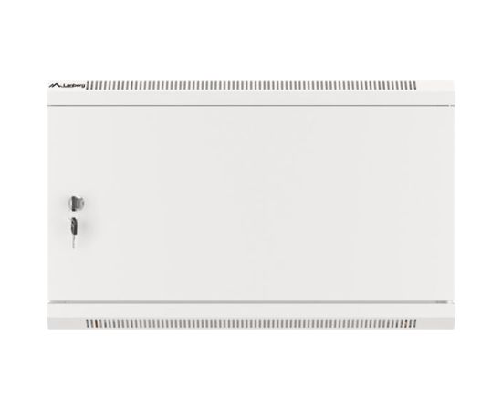 Lanberg Rack cabinet 19" wall-mount 6U/600x600 for self-assembly with metal door (flat pack) WF01-6606-00S Grey