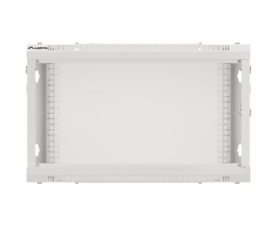 Lanberg Rack cabinet 19" wall-mount 6U/600x600 for self-assembly with metal door (flat pack) WF01-6606-00S Grey