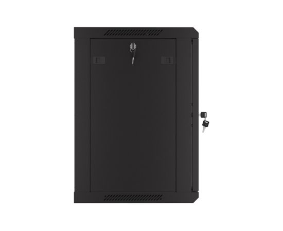 Lanberg Rack cabinet 19" wall-mount 12U/600x450 with perforated door (flat pack) WF01-6412-23B Black