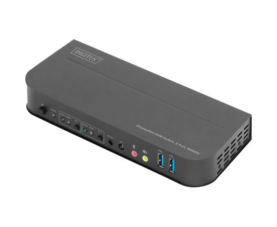 Digitus KVM Switch, 2-Port, 4K60Hz, 2 x DP in, 1 x DP/HDMI out DS-12850
