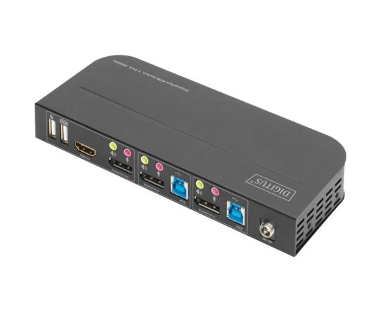 Digitus KVM Switch, 2-Port, 4K60Hz, 2 x DP in, 1 x DP/HDMI out DS-12850