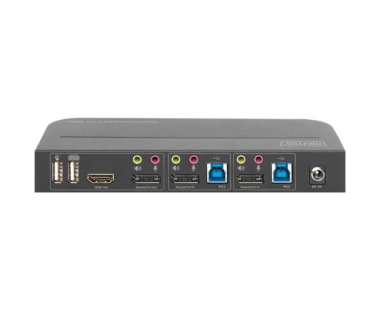 Digitus KVM Switch, 2-Port, 4K60Hz, 2 x DP in, 1 x DP/HDMI out DS-12850