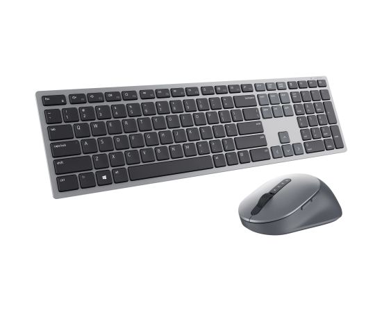Dell Premier Multi-Device Keyboard and Mouse KM7321W Keyboard and Mouse Set Wireless Ukrainian Titanium Gray 2.4 GHz, Bluetooth 5.0 Клавиатуры