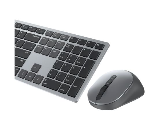 Dell Premier Multi-Device Keyboard and Mouse KM7321W Keyboard and Mouse Set Wireless Ukrainian Titanium Gray 2.4 GHz, Bluetooth 5.0 Клавиатуры