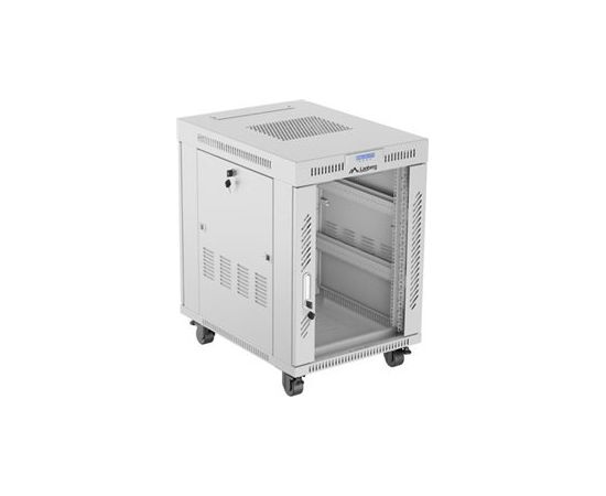 Lanberg Rack cabinet 19" free-standing 15U/600x800 (flat pack) with glass door, LCD FF01-6815-12SL Grey