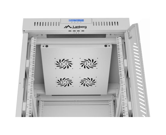 Lanberg Rack cabinet 19" free-standing 15U/600x800 (flat pack) with glass door, LCD FF01-6815-12SL Grey