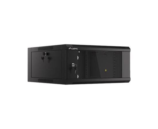 Lanberg Rack cabinet 19" wall-mounted 4U 600 fast assembly (flat pack) WFFA-5604-10B Black