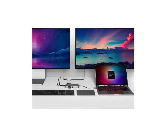 Hyper HyperDrive Universal USB-C 10-in1 Dual HDMI Mobile Dock Ethernet LAN (RJ-45) ports 1 HDMI ports quantity 2