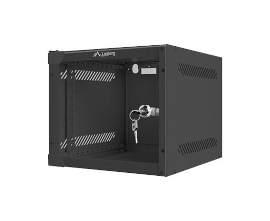 Lanberg Rack cabinet 10" wall-mount 4U/280x310 (flat pack) with glass door WF10-2304-10B Black
