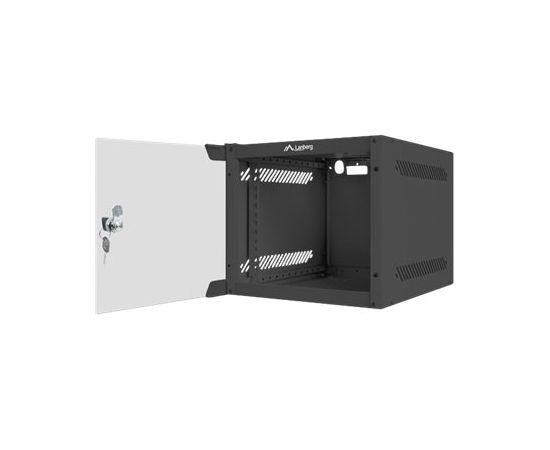 Lanberg Rack cabinet 10" wall-mount 4U/280x310 (flat pack) with glass door WF10-2304-10B Black
