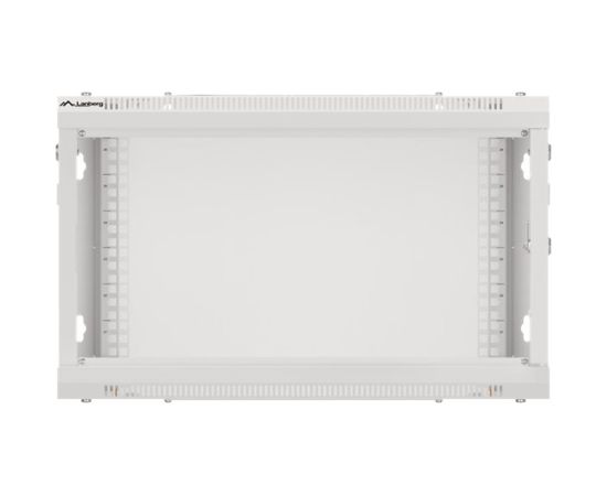 Lanberg Rack cabinet 19" wall-mount 12U/600x450 for self-assembly with metal door (flat pack) WF01-6412-00S Grey