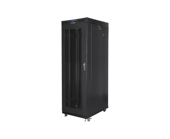Lanberg Rack cabinet 19" free-standing 37U/800x1000 (flat pack) with glass door lCD V2 FF01-8037-23BL Black