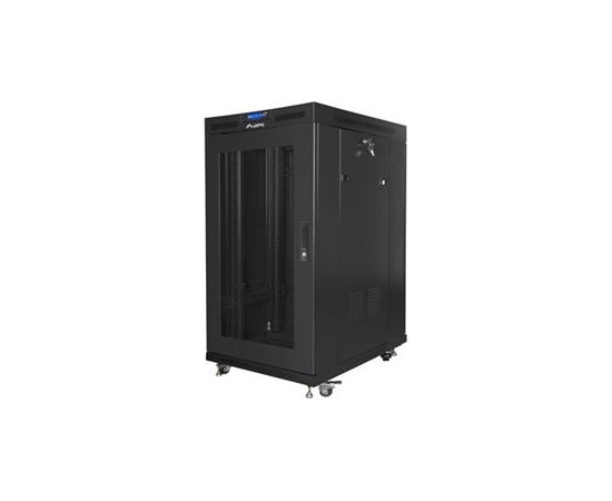 Lanberg Rack cabinet 19" free-standing 22U/800x1000 (flat pack) with mesh door FF01-8022-23BL Black