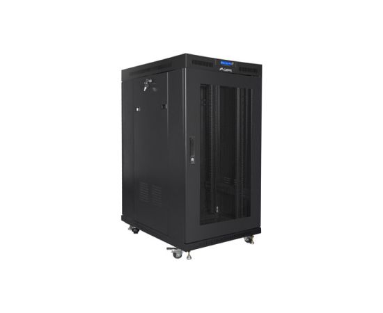 Lanberg Rack cabinet 19" free-standing 22U/800x1000 (flat pack) with mesh door FF01-8022-23BL Black