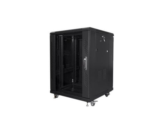 Lanberg Rack cabinet 19" free-standing 15U/600x600 (flat pack) FF01-6615-12B Black Серверы и компоненты серверов