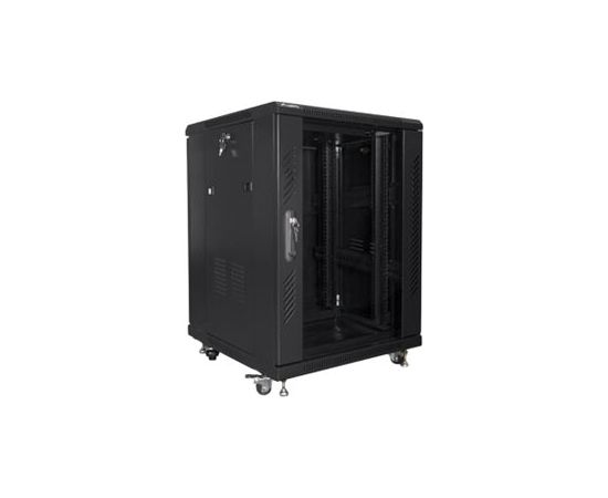 Lanberg Rack cabinet 19" free-standing 15U/600x600 (flat pack) FF01-6615-12B Black Серверы и компоненты серверов