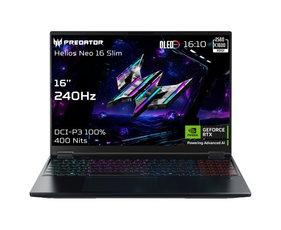 Acer Predator Helios Neo 16S AI PHN16S-71-95J5 Black 16 " OLED WQXGA 240 Hz Intel Core U9 275HX 64 GB DDR5 Solid-state drive capacity 1000 GB NVIDIA GeForce RTX 5070 Ti Windows 11 Home Keyboard language English Keyboard backlit Warranty 24 month(s)
