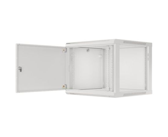 Lanberg Rack cabinet 19" wall-mount 9U/600x600 (flat pack) for self-assembly with metal door WF01-6609-00S Grey