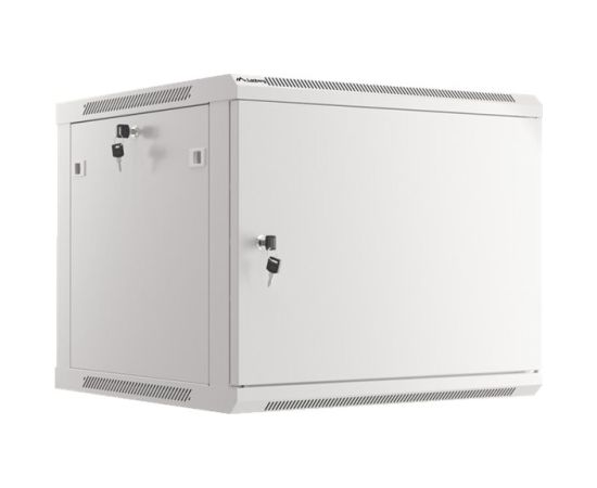 Lanberg Rack cabinet 19" wall-mount 9U/600x600 (flat pack) for self-assembly with metal door WF01-6609-00S Grey