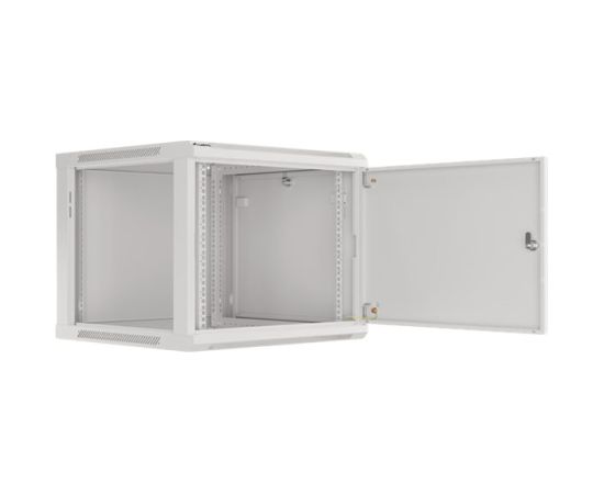 Lanberg Rack cabinet 19" wall-mount 9U/600x600 (flat pack) for self-assembly with metal door WF01-6609-00S Grey