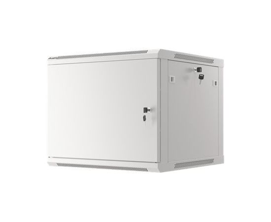 Lanberg Rack cabinet 19" wall-mount 9U/600x600 (flat pack) for self-assembly with metal door WF01-6609-00S Grey